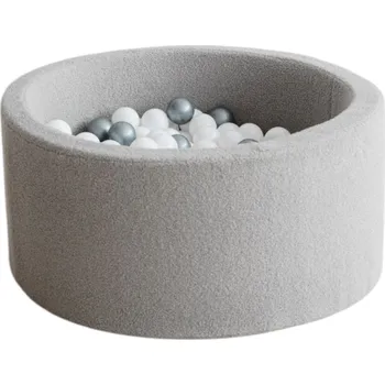 Suchý bazén Suchý bazén s míčky 40x90 Boucle šedý + 200 míčků - LIBOVOLNÁ KOMBINACE