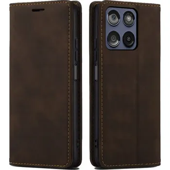 Pouzdro na mobilní telefon Flipové Pouzdro Radian pro Motorola Moto G86 hnědé