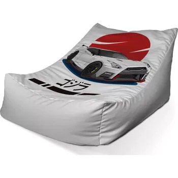 Sedací pytel Sablio Sedací vak Lounge Nissan GTR 35 Japonské slunce - 80 x 95 x 50 cm