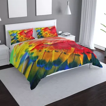 Povlečení Sablio Povlečení Barevné peří 2 - 140x200 / 90x70