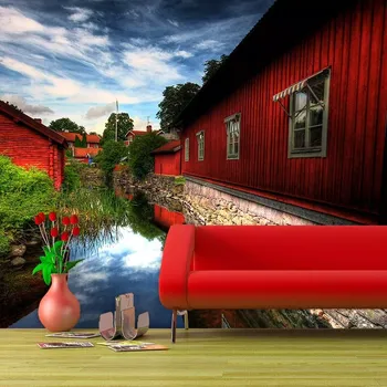 Tapeta Sablio Tapeta Červený dům - 125x75 cm