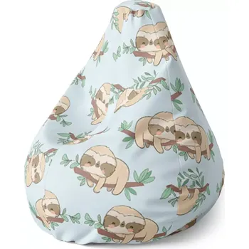 Sedací pytel Sablio Sedací vak Pear Lenochodi na větvi - 70 x 95 x 15 cm