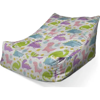Sedací pytel Sablio Sedací vak Lounge Dinosauři s kaktusy - 80 x 95 x 50 cm