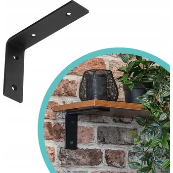 Věšák Držák police černý - WFA 159x108x40x6