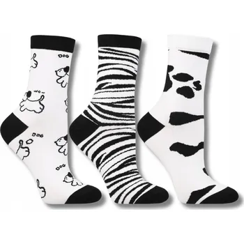 Dámské ponožky Dámské bavlněné Ponožky MORAJ Ponožky zvířat, 3 ks, velikost 38-41