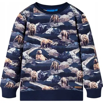 Chlapecká mikina Dětská mikina s potiskem medvědů, tmavě modrá, velikost 140 Lumarko! Lumarko!