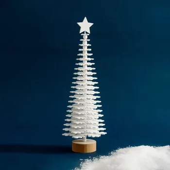 Vánoční dekorace Dekorace bílý vánoční stromeček 37,5 cm MIX