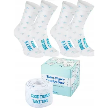 Pánské ponožky Ponožky Rainbow Socks Toaletní papír 2 páry Zábavné bavlněné 41-46