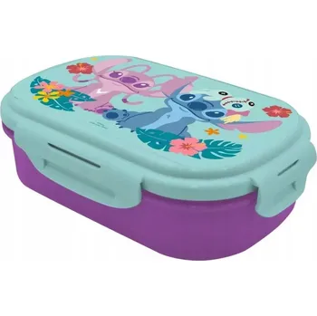 Svačinový box Krabička s příborem Stitch ST00091 Kids Euroswan