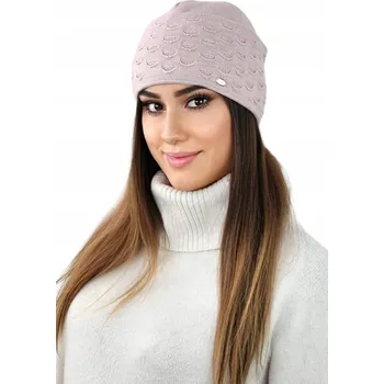 Podprsenka ČEPICE dámská zimní točenice se zajímavým vzorem Kamea Polska FUNKIA růžová