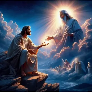 Obraz Diamantová Výšivka Mozaika Diamond Painting Bůh Ježíš Nebe Náboženství