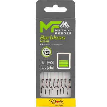 Feederový návazec MF14 s jehlou č. 14, 0.12mm/10cm, šňůra bez protihrotu, balení 8ks