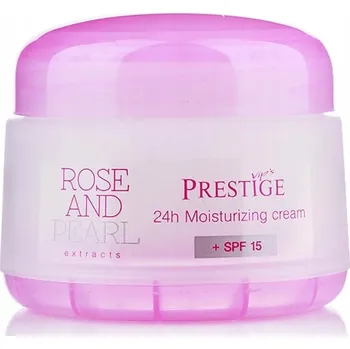 Pleťový krém Prestige ROSE & PEARL Hydratační krém na obličej 24 hodin s SPF15 50 ml