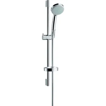 Sprchový set Sprchová souprava 4-dílná, HANSGROHE CROMA 100 4JETruční sprcha pr. 100 mm, 4 proudy, tyč, hadice, mýdlenka, chrom