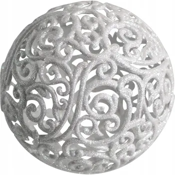 Vánoční dekorace Stříbrné vánoční ozdoby HVĚZDA KOULE vánoční baňky na stromeček