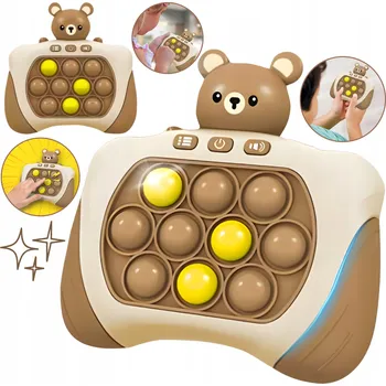 POP IT Elektronická hra Pop It Senzorická Antistresová Dovednostní Medvídek