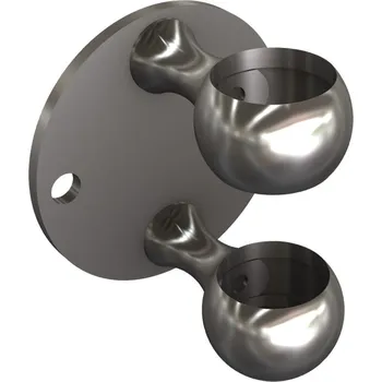 Ukotvení na zábradlí kulaté na zeď, nerez