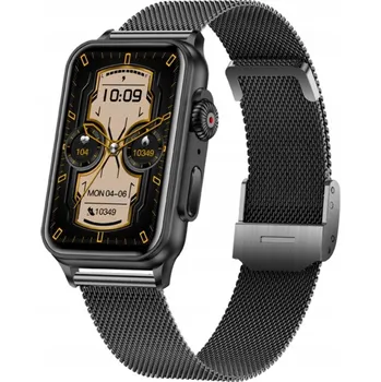 Chytré hodinky CHYTRÉ HODINKY RUBICON SPORTOVNÍ ELEGANTNÍ ČERNÉ S GPS NÁRAMKEM