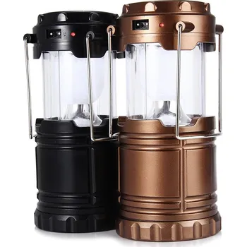 Svítilna Přenosná kempingová solární lampa 8 LED - různé barvy