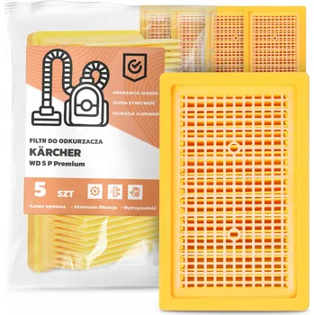 Filtr do vysavače 5x FILTR do VYSAVAČE Kärcher WD 5 P Premium Vzduchový Skládaný FILTRY EM-W