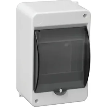 Jistič Kryt jističů SEZ S-4 D bílý s transparentními dvířky pro 4 moduly (SEZ S-4 D)