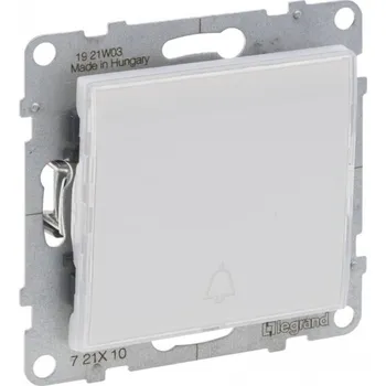 vypínač LEGRAND 721110 SUNO tlačítko s držákem štítku podsvětlené, bílá (Legrand 721110)