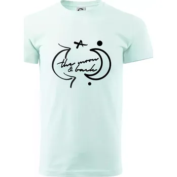 Pánské tričko The moon and back - Klasické pánské triko vyšší gramáže - 4XL ( Frost )