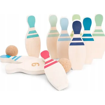 Dřevěná hračka BS Toys Dřevěné kuželky s čísly