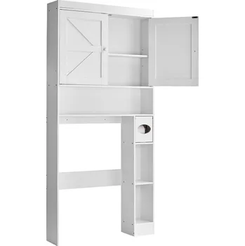 Koupelnový nábytek Police do Koupelny 3 Patra Police Nad Toaletu s Nastavitelnou Policí Bílá