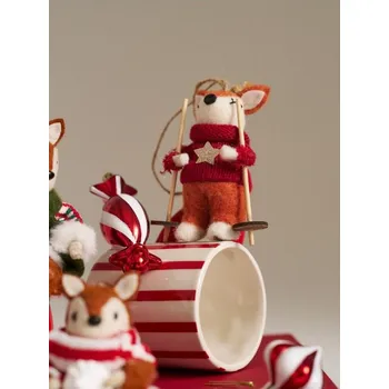 Vánoční dekorace Sinsay - Vánoční dekorace ve tvaru lišky - kaštanová - 600GF-83X - 600GF-83X-ONE