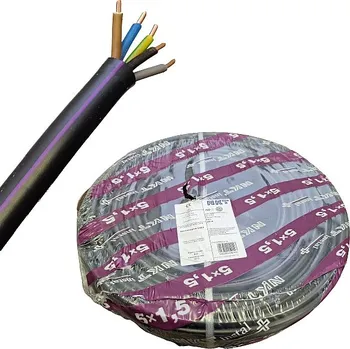 elektrický kabel Kabel CYKY-J 5x1,5 balení 100 m (CYKY-J 5x1,5 (C) Kabel CYKY 5x1,5 mm - barevné značení J (C))