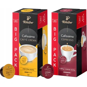Tchibo Káva Cafissimo Caffe Crema Fine Aroma 30 Kapslí / Espresso Intense 30 Kapslí
