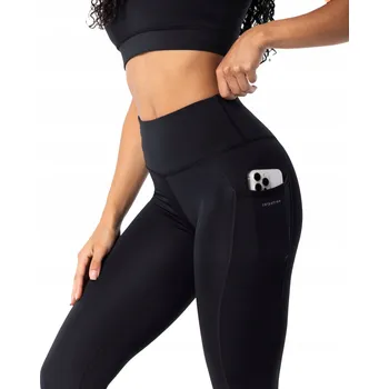 Dámské legíny DLOUHÉ LEGÍNY CARPATREE XL ČERNÉ LIBRA 2.0 MODELUJÍCÍ S PUSH UP EFEKTEM