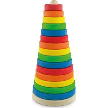 Dřevěná hračka Ulanik Dřevěná pyramida velká barevná