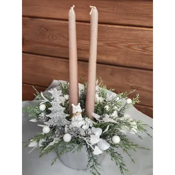 Svícen Adventní svícen s holčičkou