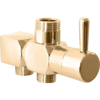 Sprchový set RAV Slezák - Keramický přepínač ke sprchovým tyčím s bočním přívodem vody, Zlatá - lesklá MD0708Z MD0708Z