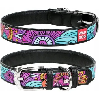 Obojek pro psa Kožený obojek pro psa, dekorativní, klasický Waudog, velikost S