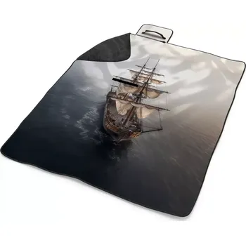 deka Sablio Plážová deka Plachetnice na klidném moři: 200x140 cm