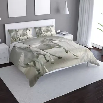 Povlečení Sablio Povlečení Dva bílí koně - 140x200 / 90x70