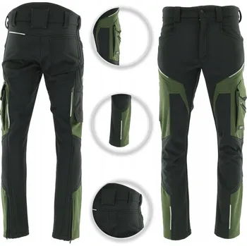 Pracovní obuv HYBRIDNÍ KALHOTY DO PASU SOFTSHELL COMFORT WINTER olivová SARA vel. 3XL