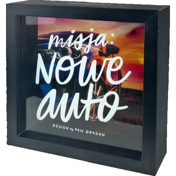 Pokladnička Pokladnička na auto, kasička jako dárek – mise: nové auto