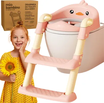 WC sedátko Žebříček Schůdky Nástavec na Toaletu pro Děti Sedátko WC s Měkkým Polštářem