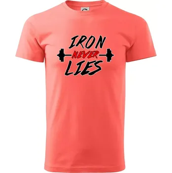 Iron never lies - Klasické pánské triko vyšší gramáže - XS ( Korálová )