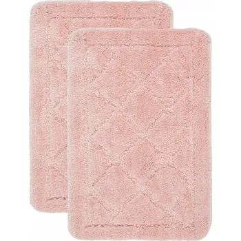 Koupelnová předložka Koupelnová předložka Měkká Protiskluzová Savá Sada 2ks Růžová 40x60cm