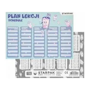 Set školních potřeb Plan lekcji z tabliczką mnożenia Bubble Tea(25szt)