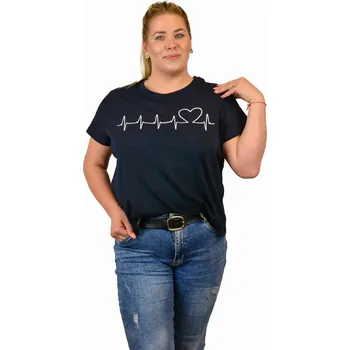 Dámské tričko tričko Captain Mike Bavlněné tmavě modré 3XL