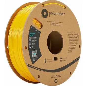Filament Filament Polymaker PolyLite PETG 1,75 mm 1 kg Žlutý