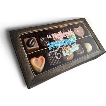 Bonboniéra Sablio Pralinky Ta nejlepší přítelkyně na světě - 10 ks pralinek