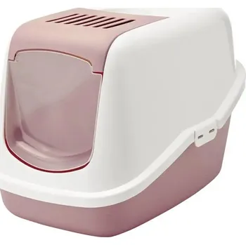 Toaleta pro kočku Savic Nestor toaleta pro kočky krytá 56 x 39 x 38,5 cm růžová