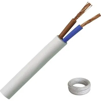 elektrický kabel Vodič H05VV-F 2x2,5 (CYSY) bílá balení 100 m